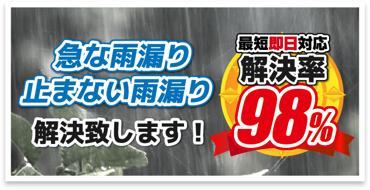 急な雨漏り止まない雨漏り